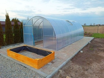 Szklarnia łukowa Afrodyta 3x8m z POLIWĘGLANU 4mm profil 40x20mm
