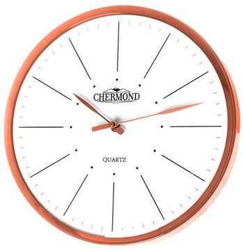 Zegar ścienny CHERMOND miedziany 32cm + Bateria AA 1szt.