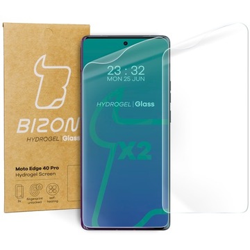 Folia ochronna na ekran Bizon do Motorola Edge 40 Pro, 2 sztuki