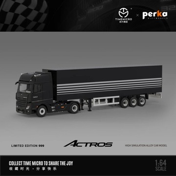 TimeMicro1:64 Ciężarówka kontenerowa Actros Symulacja aluminiumgo model