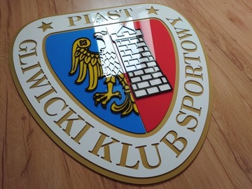 Herb Piast Gliwice na ścianę prezent szyld dla fana klubu dla chłopaka męża