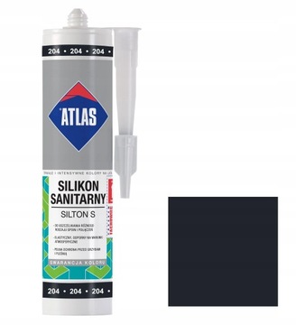 ATLAS 204 Silikon Sanitarny - Czarny