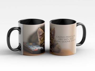 КРУЖКА -КОТ- ДЛЯ ДЕВОЧКИ-КОТА, ВЕСЕЛЫЙ ПОДАРОК ​​- ВЫКРОЙКИ -