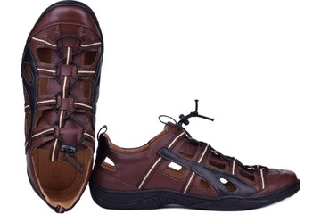 Польские мужские кожаные треккинговые сандалии 40