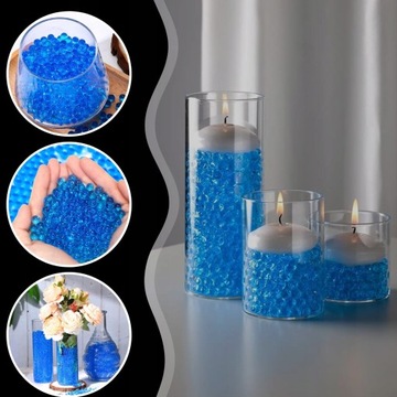 10 000x ŻELOWE KULKI NIEBIESKIE DO NAWADNIANIA PODLEWANIA KWIATKOW ROSLIN