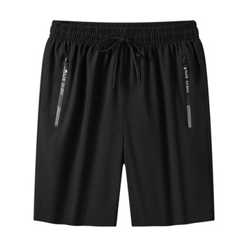 Męskie Krótkie Spodenki na Lato Lekkie Przewiewne Ice Silk Elastyczne M-8XL
