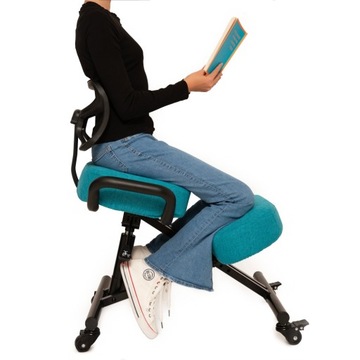 Krzesło ergonomiczne do komputera klękosiad regulowany do biurka z oparciem