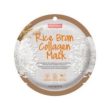 Purederm Rice Bran Collagen Mask maseczka kolageno