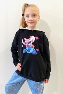 Детская толстовка для девочек LILO and STITCH 146, черная, Польша