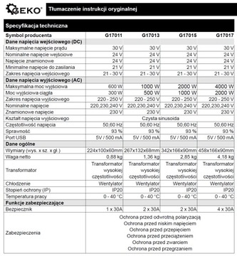 ПРЕОБРАЗОВАТЕЛЬ МОЩНОСТИ 24 В 230 В 1000 Вт 2000 Вт СИНУС