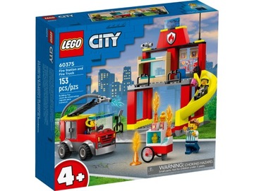 LEGO 60375 City - Remiza strażacka i wóz strażacki