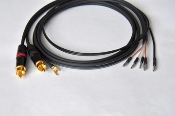 Komplet kabli gramofonu DUAL 125 cm MOGAMI RCA