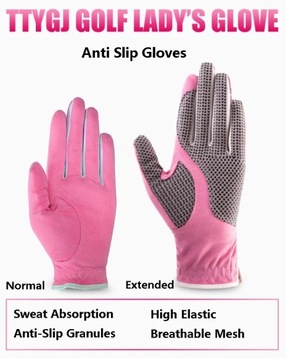 TTYGJ 1 пара женских перчаток для гольфа с противоскользящими гранулами