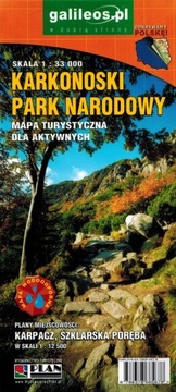 KARKONOSKI PARK NARODOWY 1:33 000 KARKONOSZE MAPA LAMINOWANA GALILEOS