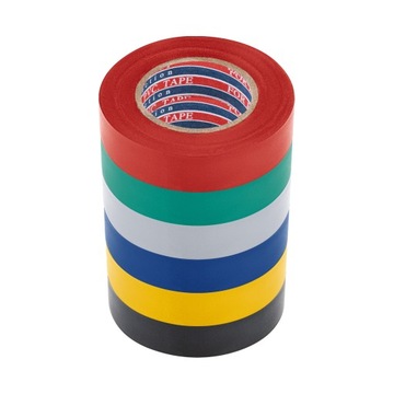 Изолента ПВХ цветная 20м 6шт 2385