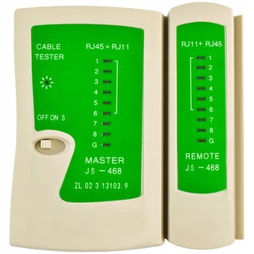 TESTER LAN testowanie KABLI SIECIOWYCH LED RJ45 RJ11RJ12