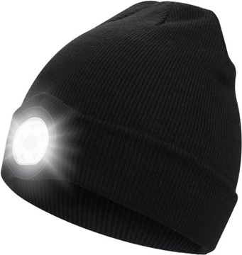 Czapka lampka 5 LED beanie bezprzewodowa czapka techniczna dla mężczyzn