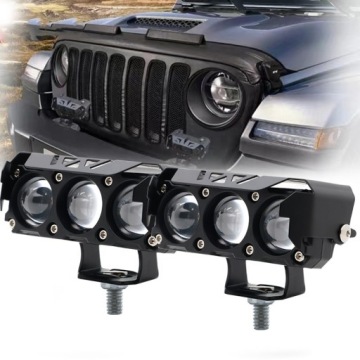 МОТОЦИКЛЕТНАЯ РАБОЧАЯ ЛАМПА HALOGEN QUAD LED DUAL, 2 ЦВЕТА СВЕТА, 60 ВТ, 2 шт.