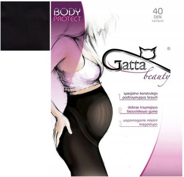 Gatta rajstopy ciążowe Body Protect 40den nero 5