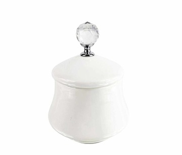 Cukiernica z kryształem glamour BIAŁA home&you