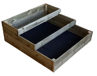 SKRZYNIE NA WARZYWNIAK PIĘTROWY 100x100x40 IMPREGNOWANY ZIELNIK INSPEKT