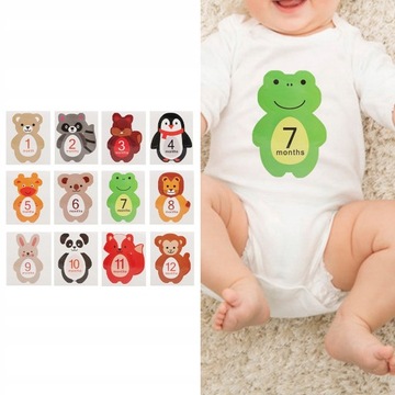 NAKLEJKI Z MIESIĄCAMI DLA NIEMOWLĄT