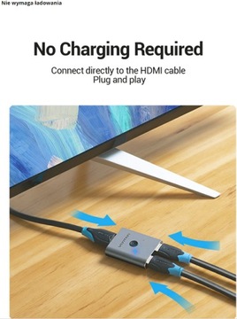 ДВУНАПРАВЛЕННЫЙ ПЕРЕКЛЮЧАТЕЛЬ VENTION 4K HDMI ПЕРЕКЛЮЧАТЕЛЬ