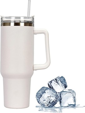 KUBEK TERMICZNY na Kawę z Słomą 1100ML