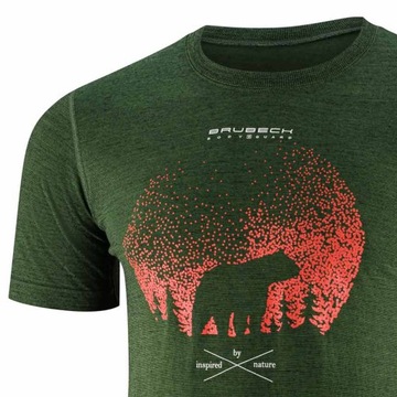 Szybkoschnąca termoaktywna koszulka T-shirt do trekkingu BRUBECK MERINO PRO