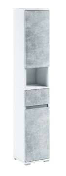 087-014 Szafka Łazienkowa 32/195 - BIAŁY / BETON