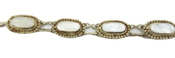 S9 Vintage etniczna bransoletka z oczkiem masa perłowa Etno