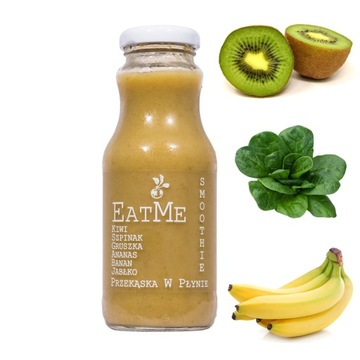 Mus DLA DZIECI 100% kiwi szpinak banan 240ml przekąska do pracy bez cukru