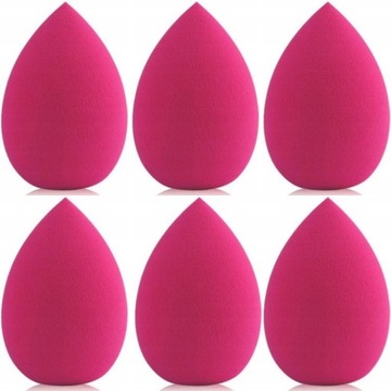 Gąbka do Makijażu 6szt Gąbki Blender Profesjonalna Miękka Make-up Aplikator
