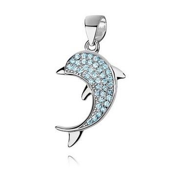 Zawieszka srebrna rodowana pr.925 DELFIN, Delfinek