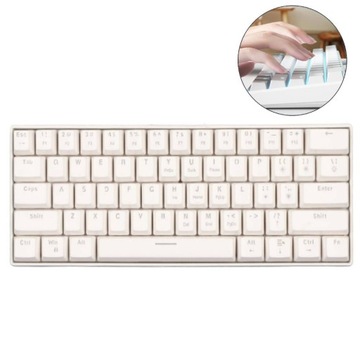 KLAWIATURA MECHANICZNA 60% BIAŁY SWITCH RGB