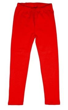 Legginsy getry leginsy długie bawełniane 128 czerwone