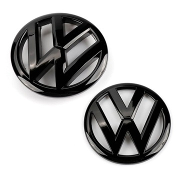 VW POLO V ZNACZEK EMBLEMAT LOGO W GRILL KLAPA CZARNY KOMPLET do 2014 r. GTI