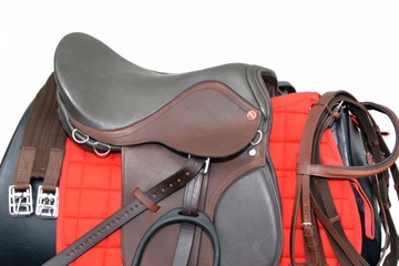 УНИВЕРСАЛЬНОЕ КОЖАНОЕ СЕДЛО 14C В КОМПЛЕКТЕ — PONY
