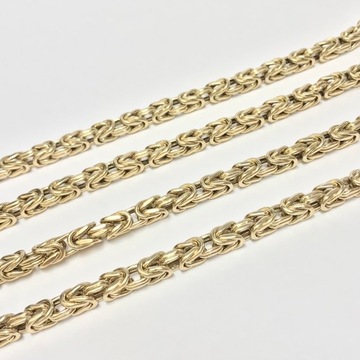 Złoty ŁAŃCUSZEK męski 14K KRÓLEWSKI splot CUD 66cm