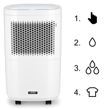 Osuszacz powietrza Oczyszczacz powietrza Yoer 210W 12L/24 h +WiFi +AROMA