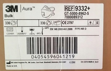 Маска 3M AURA 9332 FFP3 Защитная маска-фильтр