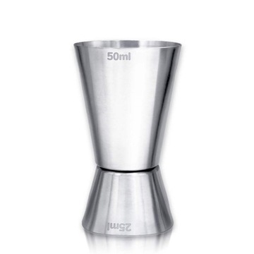 Miarka barmańska dwustronna metalowa do drinków alkoholu Jigger | 25/50ml