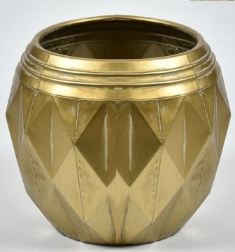 ЗОЛОТОЙ МЕТАЛЛИЧЕСКИЙ ЦВЕТОЧНЫЙ ГОРШОК ДЛЯ АЛМАЗНЫХ ЦВЕТОВ S