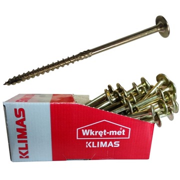 Столярные дисковые саморезы по дереву TORX Klimas WKCP 6x60 100 шт.