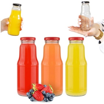 50x Butelka na sok soczek FRUIT 300ml + WIECZKO