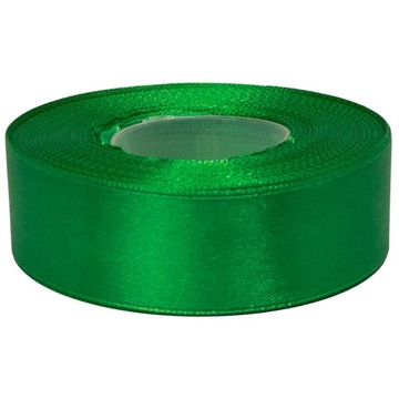 Taśma satynowa wstążka 25mm 27mb ZIELONY