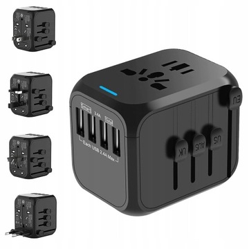 ADAPTER PODRÓŻNY ZASILACZ GNIAZDO TURYSTYCZNA USB