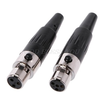 1 sztuk wysokiej jakości Mini XLR 3 4 Pin wtyk ż