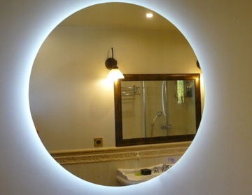 Круглое зеркало со светодиодной подсветкой fi 50