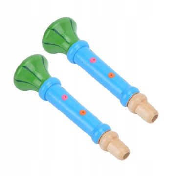 2шт деревянная игрушка со звуком трубы